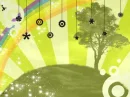 green background