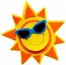 sun with glasses