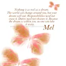 Mel - Dream - Butterflies - Responibilites