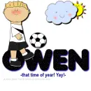 Owen - Soccer - Sun - Cloud - That time