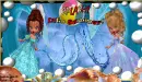 beach setting with girls swirling water, text across beachball