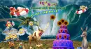 disney / pixar animation charaters playing on a beach, text