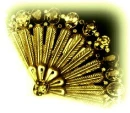 Sparkly Antique Brass Fan