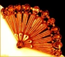 Sparkly Fiery Orange Fan