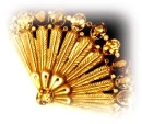 Sparkly Gold and Silver Fan