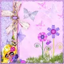 Pink & Purple Butterfly ~ background ~ fg