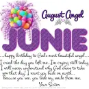 Junie - Heaven - Angel Wings - August Birthday