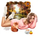 Woman lying with cat - jane