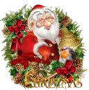 Santa in a wreath