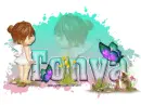 Little Fairy with Butterfly and Cat: Tonya