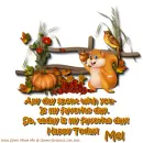 Mel - Squirrel - Fence - Bird - Pumpkin - Falling Leaves