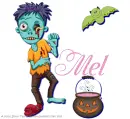 Mel - Zombie - Bat - Cauldron 