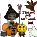 Mel - I Love You - Witch - Bat - Ghost