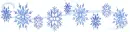 Blue snowflake divider with snow
