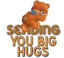 TEDDY BEAR DANCING.. with comment "Sending you BIG HUGS!"
