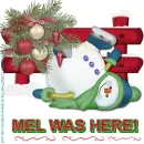 Mel - Snowman - Fence - Snow 