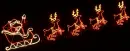 neon santa and deer with sleigh