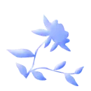 blue glitter flower