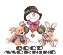 Snowman Greeting "GOOD MORNING"