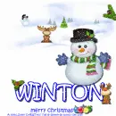 Winton - Snowman - Tree - Reindeer - Snow