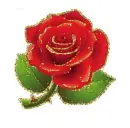 glitter red rosa