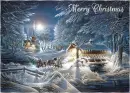 Merry Christmas Glitter Scenery