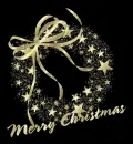 Christmas Wreath (Black & Gold)