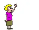 old woman wave