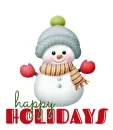 Happy Holiday Snowman