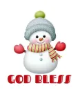 God Bless Snowman