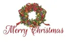 MERRY CHRISTMAS  GLITTER WREATH