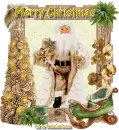 Golden Christmas Santa 
