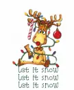ANIMATED RUDOLPH... let it snow.. let it snow.. let it snow