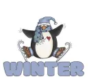 Ice Skating Winter PENGUIN