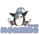 GOOD MORNING.. ICE SKATING WINTER PENGUIN