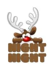 RUDOLPH SAYING "NIGHT-NIGHT"