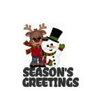 SEASON'S GREETINGS REINDEER & SNOWMAN