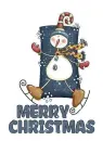 Snowing on a Snowman Saying.. "MERRY CHRISTMAS" ðŸŽ„