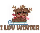 Reindeer in the snow... I luv winter