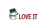 SNOWMAN SAYING "LOVE IT"