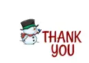 SNOWMAN SAYING "THANK YOU"