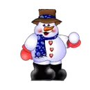 SNOWMAN FIGHT SNOWBALL BLANK 