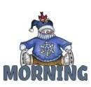 Snowman Saying "MORNING"