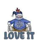 Snowman saying "I LOVE IT"