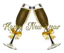 HAPPY NEW YEAR.L ANIMATED CHAMPAGNE & BUBBLES