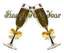 HAPPY NEW YEAR.L ANIMATED CHAMPAGNE & BUBBLES