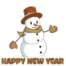 SNOWMAN IN THE SNOW... HAPPY NEW YEAR