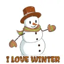 Snowing on a Snowman.. i love winter