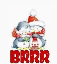 SNOWING ON PENGUINS. BRRR