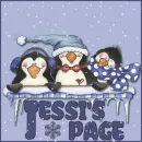 Snowfall on the Penguins.. saying "JESSI'S PAGE"